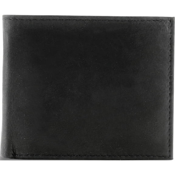 Fashion Black Leather Bi-Fold Wallet With Card Holder Flaps Made In India gm17693