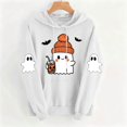 thumbnail image 4 of Kezqiaxn Hoodies for Women Halloween Pullover Hoodie Long Sleeve Loose Casual Sweatshirt with Pockets Fashion Clothing White L, 4 of 5