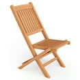 thumbnail image 6 of Gymax Indonesia Teak Wood Outdoor Chair Folding Portable Patio Chair w/ Slatted Seat & Back, 6 of 6