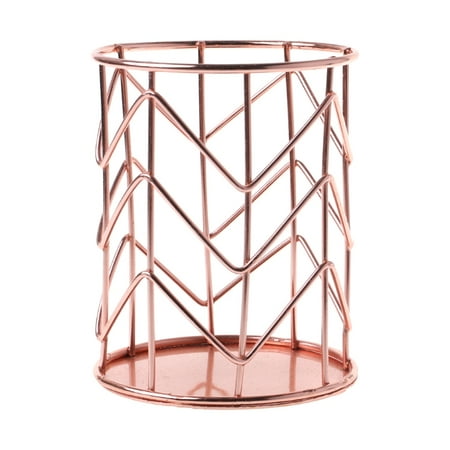

Rose Gold Pen Pencil Pot Holder Container Organizer Home Desk Stationery Decor