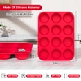 thumbnail image 4 of Redfly 2 Pack Silicone Muffin Pan & Cupcake Pans for Baking - 12 Cup Regular Size BPA Free Egg Bites Molds, 4 of 7