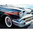 thumbnail image 2 of Schuh, Michael 18x14 Gold Ornate Wood Framed with Double Matting Museum Art Print Titled - T-Bird on Chevy Reflections, 2 of 4