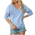 thumbnail image 7 of Godom Sweatshirt for Women Long Sleeve V Neck Tops Oversized Casual Pullover Shirts Fall Winter Clothes, 7 of 7