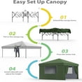 thumbnail image 4 of M optimized 10' x 10' Pop Up Canopy Tent, Outdoor Pop Up Commercial Canopy with 4 Removable Sidewalls, Heavy Duty Commercial Instant Tent for Farmer Market, Craft Fair, Event, Vendor, 4 of 5