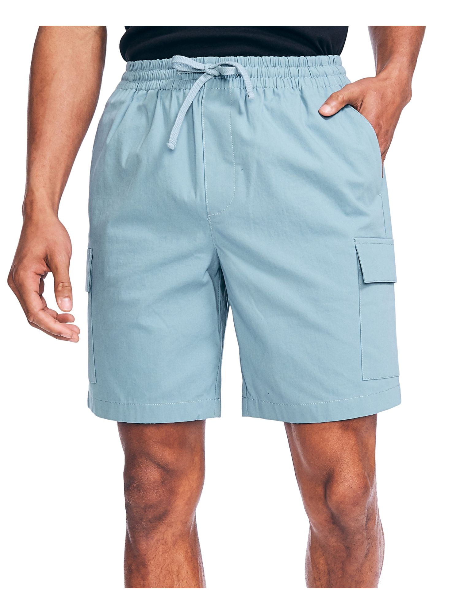 NAUTICA Mens Boardwalk Blue Classic Fit Stretch Cargo Shorts M