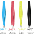thumbnail image 3 of RAGUPEL Eyebrows Tweezers Set, 4Pcs Stainless Steel Tweezers for Women with Travel Case, Precision for Ingrown Hair, Facial Hair and Splinter Removal, 3 of 7
