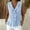 Light Blue, variant on CYMMPU Women's Sleeveless Ruffle Linen Tank Top, V Neck Tie Front Button Flowy Peplum Hem Summer Blouse Black S