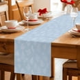 thumbnail image 4 of Table Runners 120 Inches Long Dress Scarves, Light Blue Botanical Farmhouse Coffee/Dining/Kitchen Table Decor Table Runner for Living Room, Farmhouse Summer Floral Leaves 13x120 Inch, 4 of 8