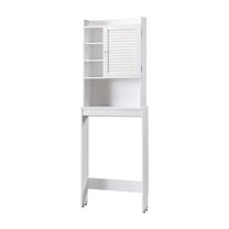 Bowery Hill Modern Wood Bathroom Space Saving Cabinet in White