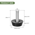 thumbnail image 2 of Unique Bargains Adjustable Furniture Levelers, 16Pack M6x20x23mm Furniture Leveling Leg Screw in Threaded for Table, Chair, 2 of 7