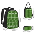 thumbnail image 2 of Disketp American Football Field2 Mochila Estampada de Gran Capacidad con Lonchera y Estuche, Set de 3 Piezas para Estudiantes, 2 of 7
