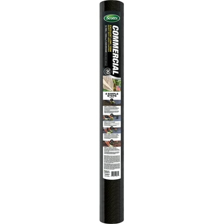 Scotts Commercial Landscape Fabric 3' x 150', Polyester, Black