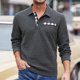 thumbnail image 1 of pstuiky Camisas para hombre de manga larga, Blusa/camiseta informal elegante a rayas de manga larga con cuello, botones y bolsillo para hombre tops de invierno para hombre s, 1 of 9