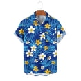 thumbnail image 6 of Cllios Hawaiian Shirts for Men Big and Tall Tropical Print Beach Tops Loose Fit Cuban Collared Short Sleeve T-shirts Oversized Button Down Bowling Shirts S-5XL, 6 of 6