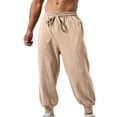 thumbnail image 6 of Jerdar Men's Cotton Jogger Sweatpants Tapered Cuffed Ankle All Season Four Season Gym Workout Fitness Athletic Casual Comfortable Soft Long Pants Trousers, 6 of 9