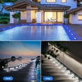 thumbnail image 3 of Aship  Solar Deck Lights , 12 Pack Blue& White Solar Powered Driveway Lights, IP68 Waterproof Solar Dock Lights  Step Lights Marker Lights for Path Stair Dock Garage, 3 of 9
