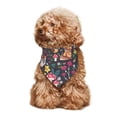 thumbnail image 4 of Naloa Daisies Flowers Dog Bandanas 1PC Washable Triangle Dog Scarfs Premium Durable Fabric, for Small Medium Large Dogs and Cats, 4 of 6