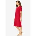 thumbnail image 3 of Woman Within Plus Size Perfect Short-Sleeve Crewneck Tee Dress, 3 of 6