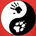 thumbnail image 3 of CafePress - Wolf Therian Ying Yang Kids Dark T Shirt - Dark T-Shirt Kids XS-XL, 3 of 4