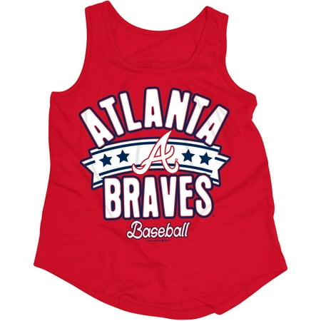 - MLB Atlanta Braves Girls Short Sleeve Team Color Graphic Tee