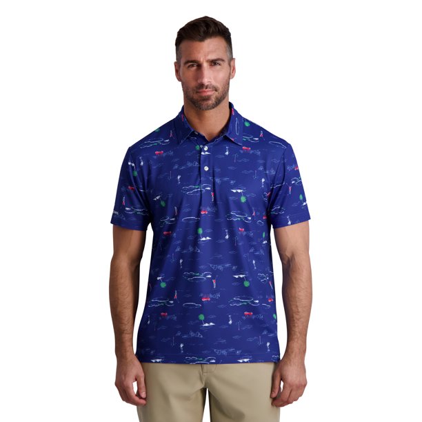 Chaps Men's Printed Golf Polo Sizes S up to 3XL
