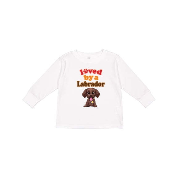 Inktastic Labrador Chocolate Lab Boys or Girls Long Sleeve Toddler T-Shirt