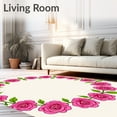 thumbnail image 2 of ODIKA 4'x6' Machine Washable Non-Slip Area Rug, Enchanted Botanical Petal Symphony High Traffic Rug with Pad, Pink, 518203, 2 of 8