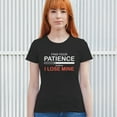 thumbnail image 3 of Tee Hunt Find Your Patience Before I Lose Mine Funny T-Shirt Sarcasm Women's T-Shirt Tee, Black, Large, 3 of 5