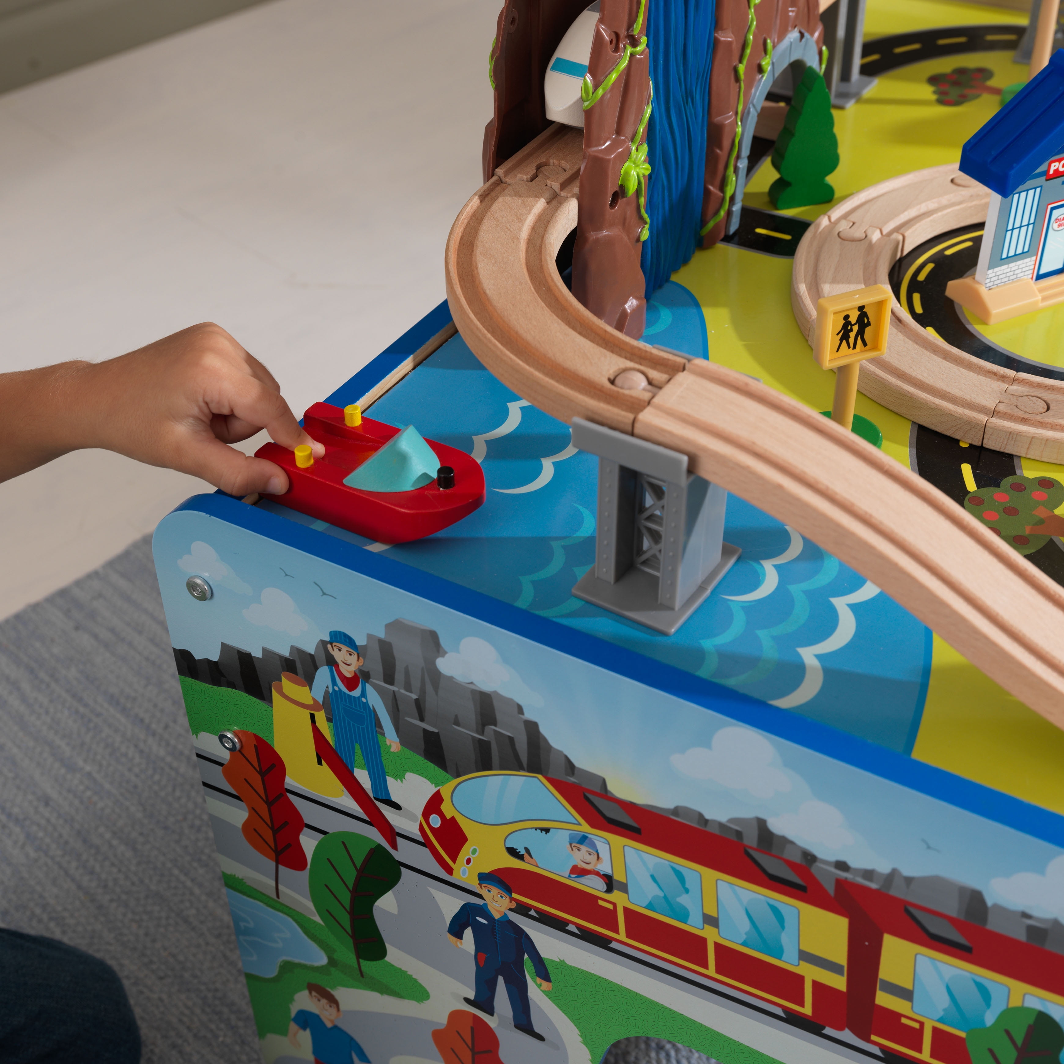 rapid waterfall train set and table
