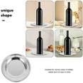 thumbnail image 3 of unbranded 2Ud Silver Stainless Steel Wine Coaster Para Protección De Superficies En Casa, 3 of 8
