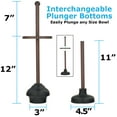 thumbnail image 5 of Toilet Brush and Plunger Set Toilet Plunger Toilet Brush Combo Oil Rubbed Bronze, 5 of 7