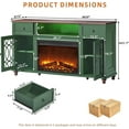 thumbnail image 3 of Green Fireplace TV Stand with 26.1" White Electric Fireplace for TVs Up to 65",59" Modern Wood Media TV Console with Fireplace for Living Room, 3 of 9