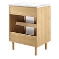 thumbnail image 4 of Calla 24" Perforated Metal Bathroom Vanity in White Oak, 4 of 11