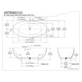 thumbnail image 5 of Kingston Brass VRTRS653123 65-Inch Solid Surface Oval Double Ended Freestanding Tub with Drain in Matte White, 5 of 8