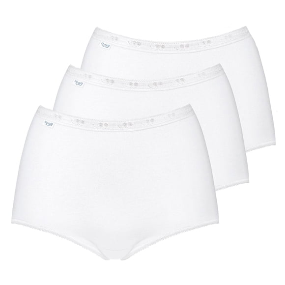 Sloggi Slip Maxi, Paquete de 3 - Basic+, monocromo blanco 60