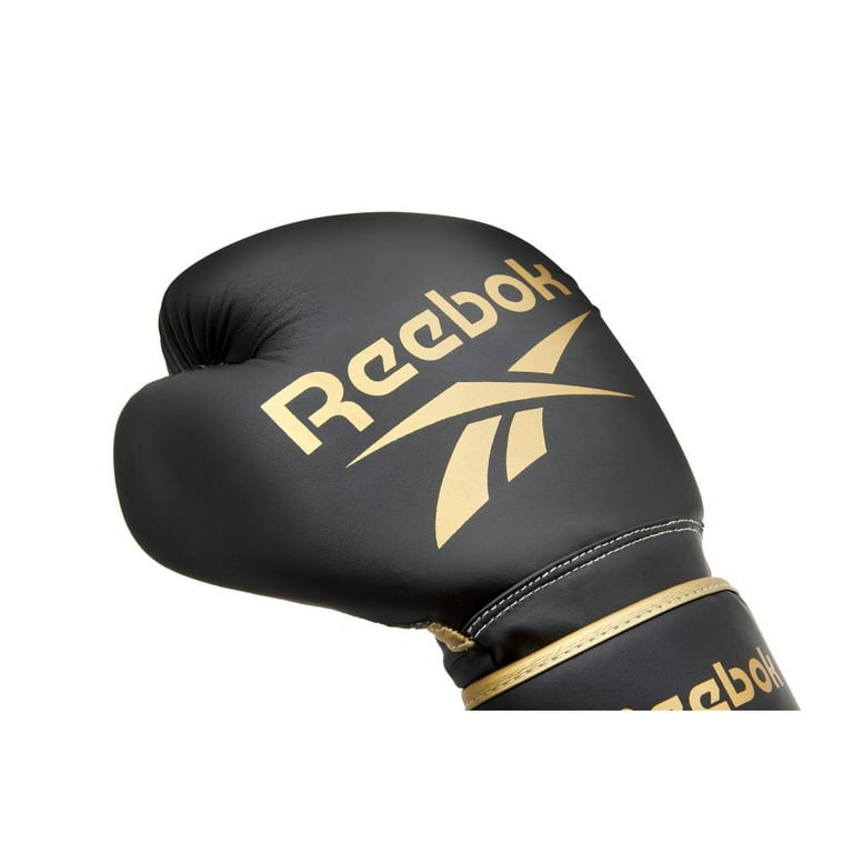 Ver weg leg uit Oude man Reebok Boxing Gloves,12oz Weight, Black and Gold, One Size, Adjustable Stap  - Walmart.com