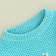 thumbnail image 4 of Okbabeha Baby Girl Floral Sweater Toddler Sweaters Long Sleeve Knit Sweater Crewneck Sweatshirt Newborn Infant Fall, 4 of 7