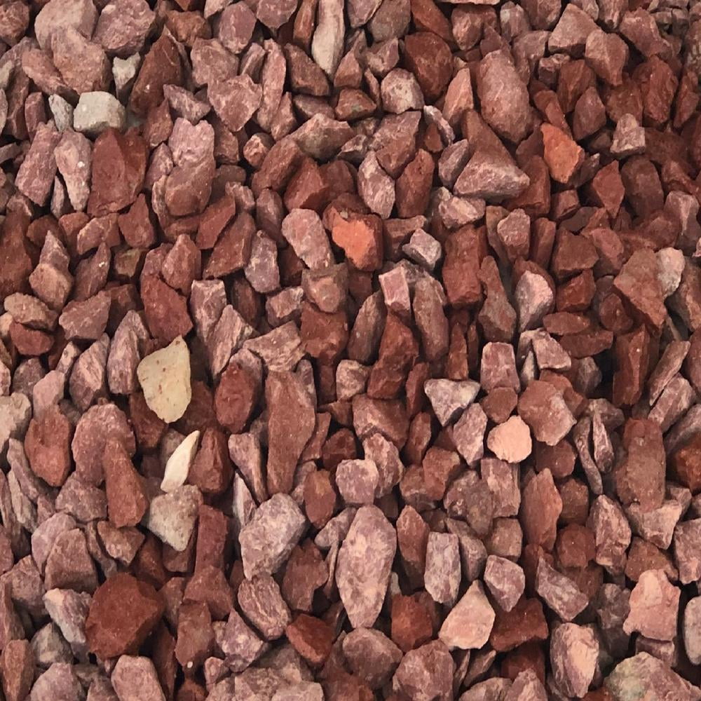 Rainforest Outdoor Decorative Natural Stone, Stone Gravel, Red, 20lbs.