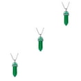 thumbnail image 3 of yingyy Hexagon Column Charm Exquisite Gifts Hanging Pendants Crystal Necklace Bracelet Earring Keychains Decorations Green 3Set, 3 of 6