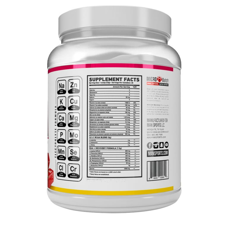 MAN Sports ISO EAA Full Spectrum Intra Workout Amino Hydration Powder Watermelon