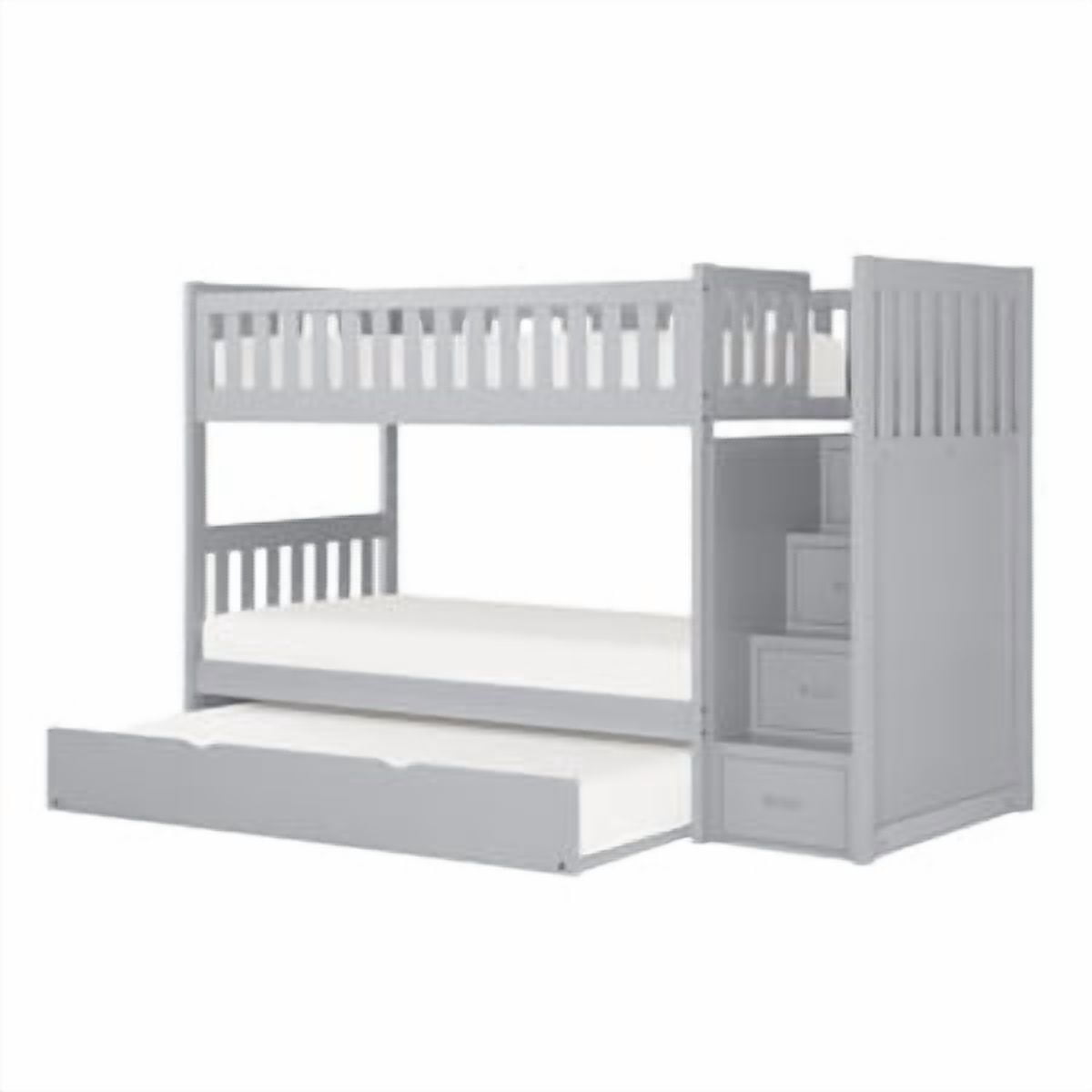 Twin/Twin Step Bunk Bed with Twin Trundle