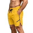 thumbnail image 4 of Aimik Men's Gym Athletic Shorts Side Zipper Pocket Contrast Drawstring Quick-Dry Summer Shorts for Workout Running Sports, 4 of 6