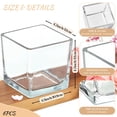 thumbnail image 2 of Set de 6 floreros cuadrados de vidrio transparente CONNOO, cubo de 13 cm, 2 of 9