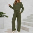 thumbnail image 2 of Women'S Athletic Clothing Sets - Long Sleeve Sweatshirt With Sweatpants Set Matching Sets Women Clothing Women'S Clothing Sets, 2 of 5