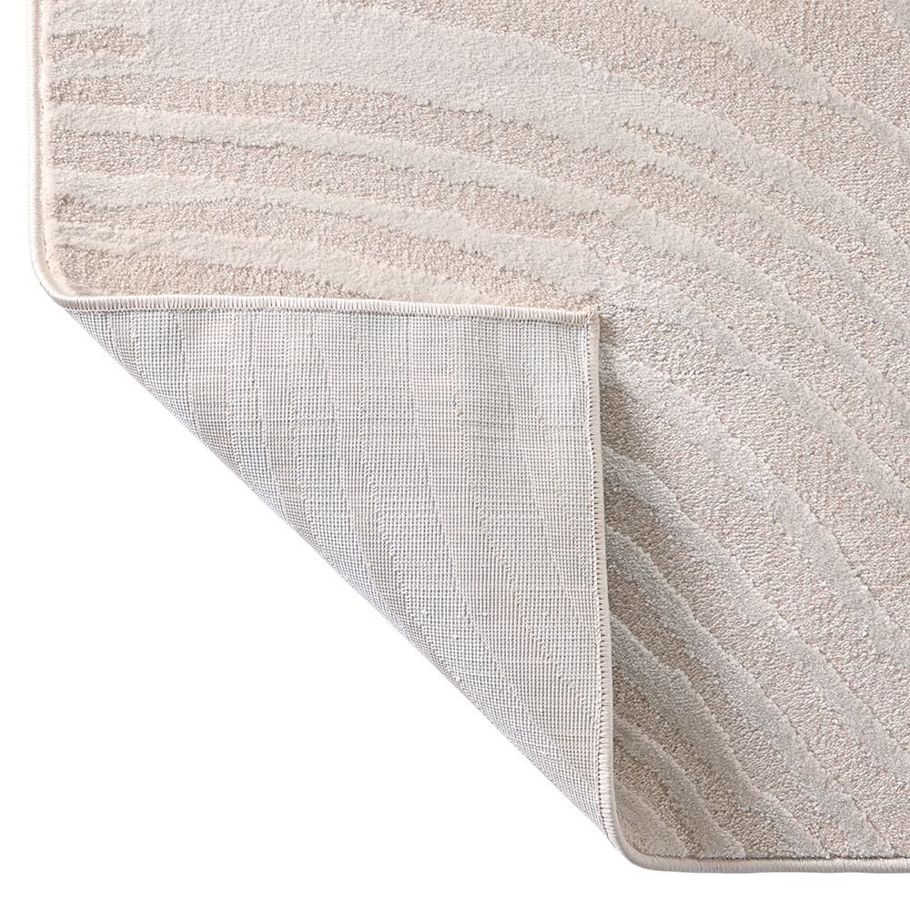 Better Homes & Gardens Kai Carved Ripple Indoor Stain/Fade Resisant Area Rug, Cream, 7'10" x 10'
