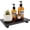 Black, variant on Black Wooden Bathroom Vanity Tray, Farmhouse Countertop Organizer & Riser Stand for Kitchen Sink, Soap Dispenser Holder & Home Decor