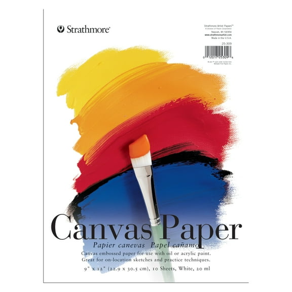 Strathmore Canvas Paper Pad, 200 Series, 9 in x 12 in