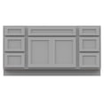 thumbnail image 5 of 66 in. W x 21 in. D x 32.5 in. H Bath Vanity Cabinet without Top in Gray, 5 of 5