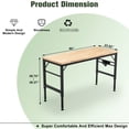 thumbnail image 2 of 60" Rubber Wood Surface, Metal Frame / 6 - Level Height Adjustable Worktable for Multiple Scenes, 2 of 6