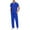 Blue, variant on WMTBSRSW Scrubs for Men 2 Piece Medical Uniform Set with V-Neck Top & Jogger with Multi Pockets Summer Medical Scrubs Men's Hosptial Workwear